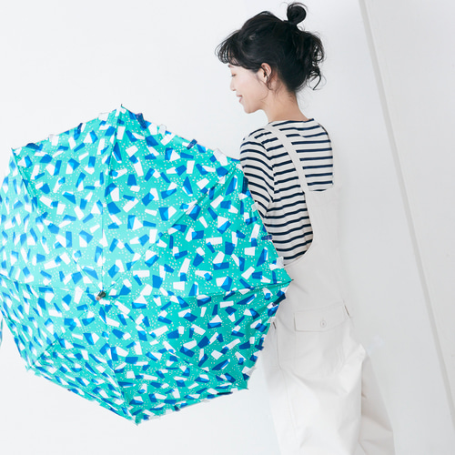 晴雨兼用】coccaの日傘雨傘 Kumo ‐雲- 刺繍(折りたたみ)《TPS