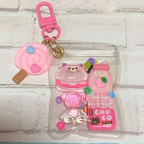 【オビツ１１】キャンディーバッグセット １４ ピンク×ピンク くま