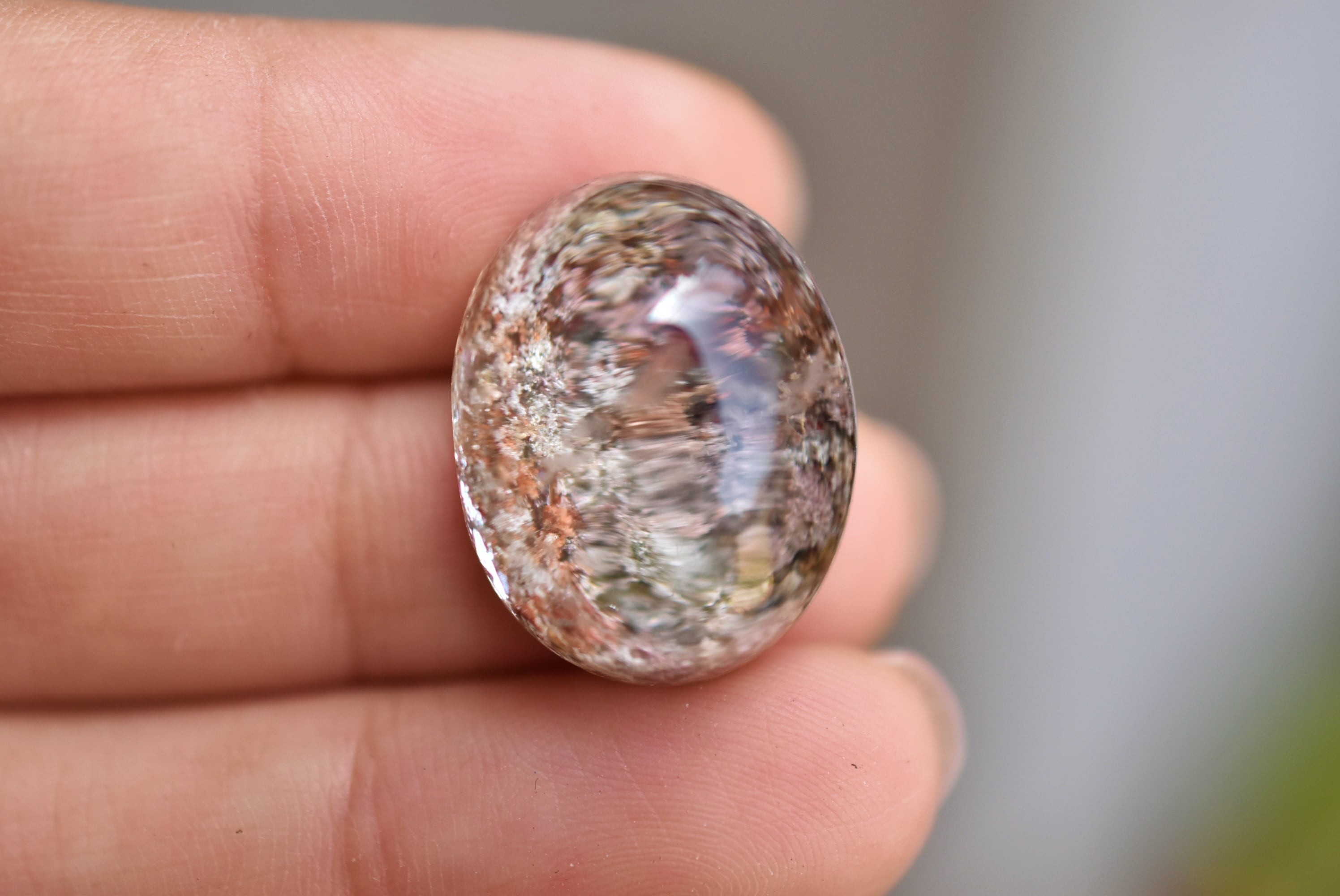 ブラジル産★ホワイトレッド★ガーデンクォーツs846