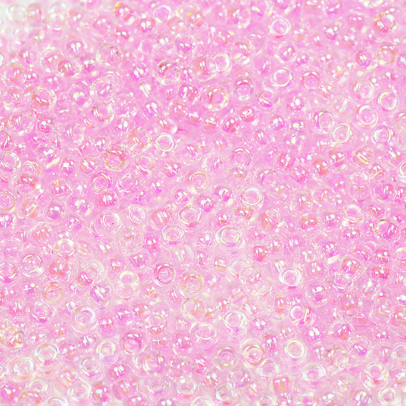丸小ビーズ ライトピンクＡＢ 1枚目の画像