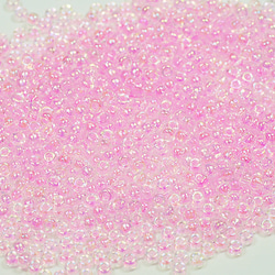 丸小ビーズ ライトピンクＡＢ 2枚目の画像