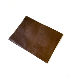 KAMIBUKURO（紙袋）L號 純正國產馬皮革 深棕色 第12張的照片