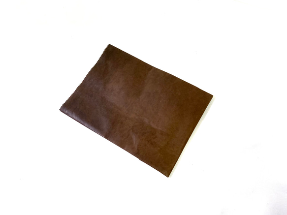 KAMIBUKURO（紙袋）L號 純正國產馬皮革 深棕色 第12張的照片