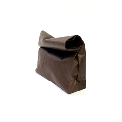 KAMIBUKURO(紙 袋) Lサイズ 国内本馬革製 ダークブラウン 2枚目の画像