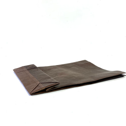 KAMIBUKURO（紙袋）L號 純正國產馬皮革 深棕色 第10張的照片