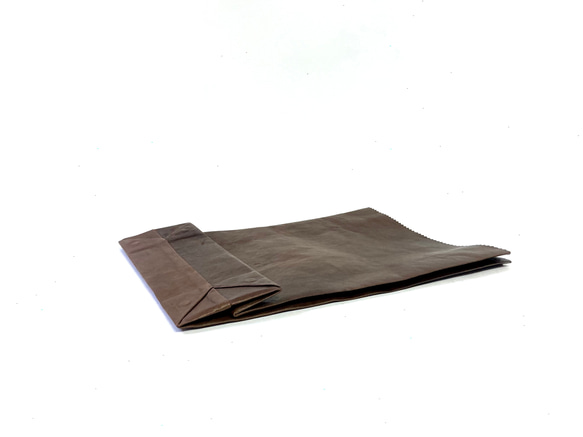 KAMIBUKURO(紙 袋) Lサイズ 国内本馬革製 ダークブラウン 10枚目の画像
