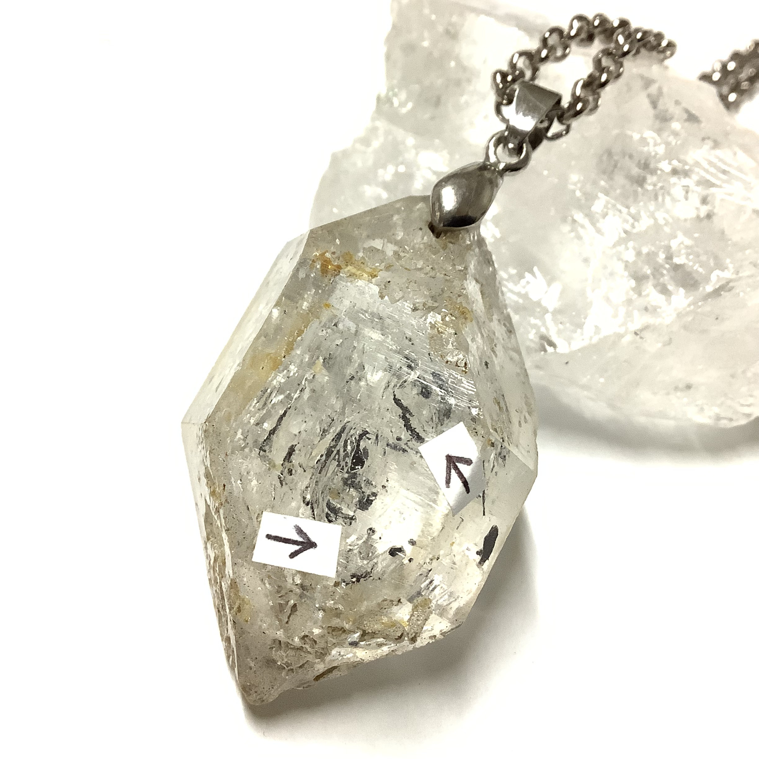 激レア！一点物☆送料無料 ヒーリングストーン 天然石 ヒマラヤ産ウォーターインクォーツ 原石 ネックレス