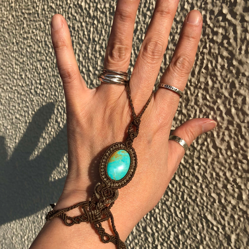 ターコイズのパンジャ ブレスレット Lazward 通販 15952677｜Creema  