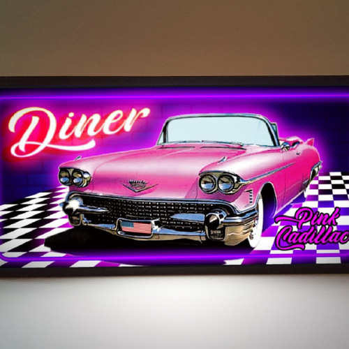 ダイナー アメ車 旧車 イラスト 自動車 ミニチュア サイン ダイナー アメ車 旧車 イラスト 自動車 ミニチュア サイン
