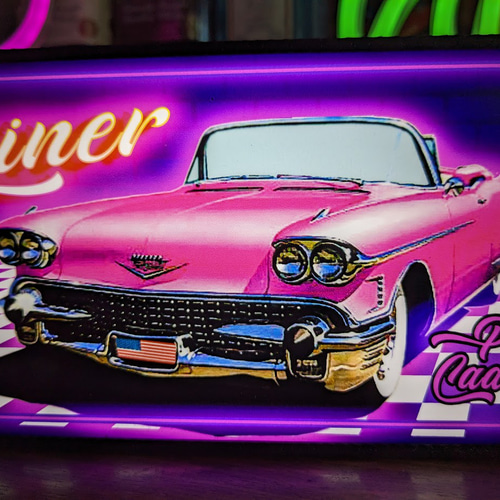 ダイナー アメ車 旧車 イラスト 自動車 ミニチュア サイン ダイナー アメ車 旧車 イラスト 自動車 ミニチュア サイン