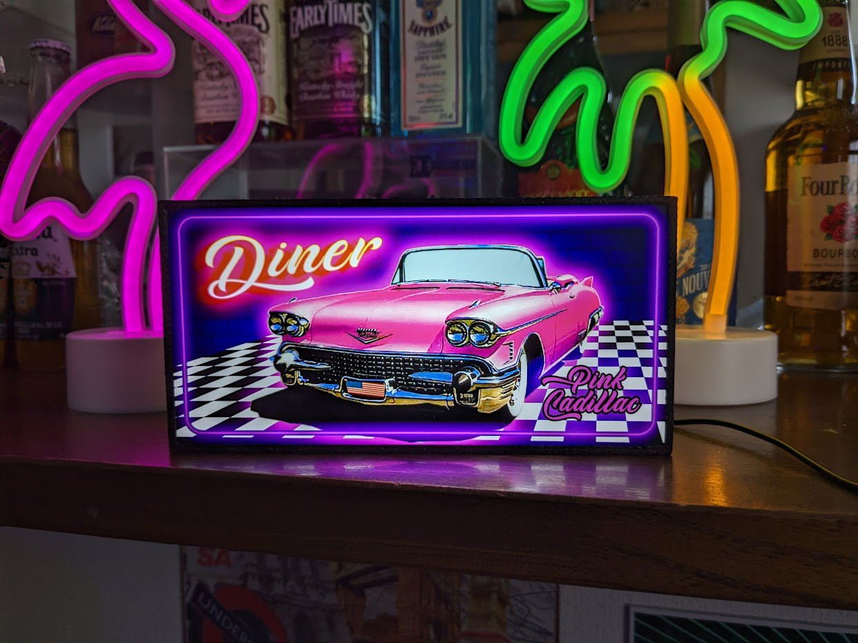 【Lサイズ】ガレージ カーショップ 車 看板 置物 アメリカン雑貨 ライトBOX Lサイズ】クラシック ガレージ アメ車 旧車 カーショップ リペア