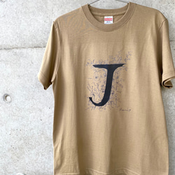 JiLLオリジナルTシャツ（アンティークフラワー・カーキ） 1枚目の画像