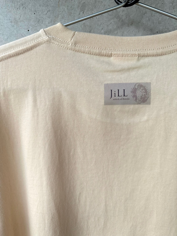 JiLLオリジナルTシャツ（アンティークフラワー・ナチュラル） 2枚目の画像