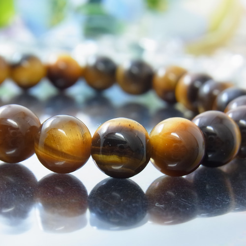 【茶虎(猫ちゃんビーズ)】【タイガーアイ】【京都オパール(１２色)】ブレスレット 茶虎(猫ちゃんビーズ)】【タイガーアイ】【京都オパール(12色