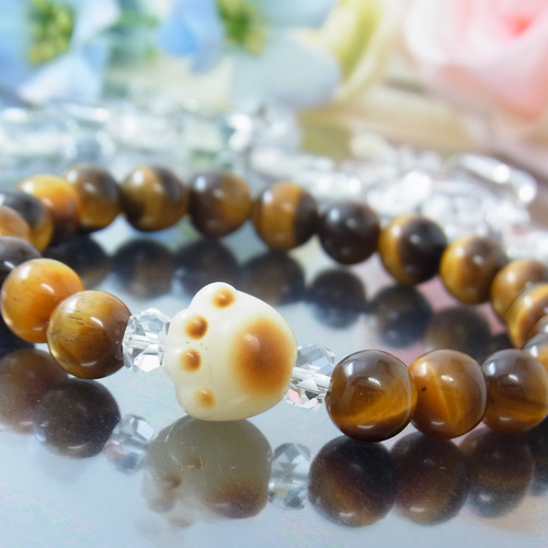 ねこちゃん♥肉球 ぷっくり可愛い 茶トラ お金 招き猫タイガーアイ