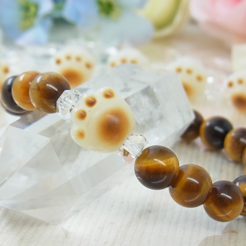 ねこちゃん♥肉球 ぷっくり可愛い 茶トラ お金 招き猫タイガーアイ