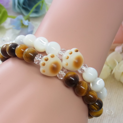 ねこちゃん♥肉球 ぷっくり可愛い 茶トラ お金 招き猫タイガーアイ