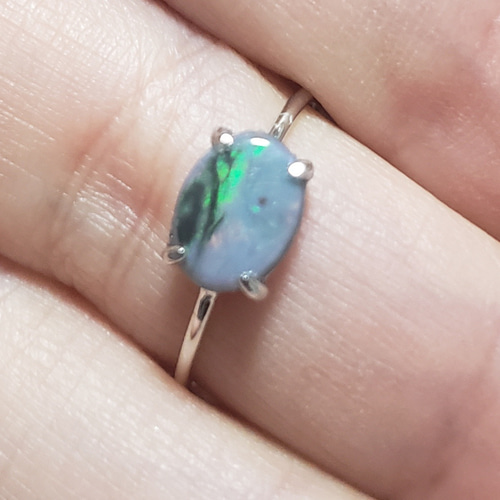 セミブラックオパールリング11号 指輪・リング annemo 通販 15953251