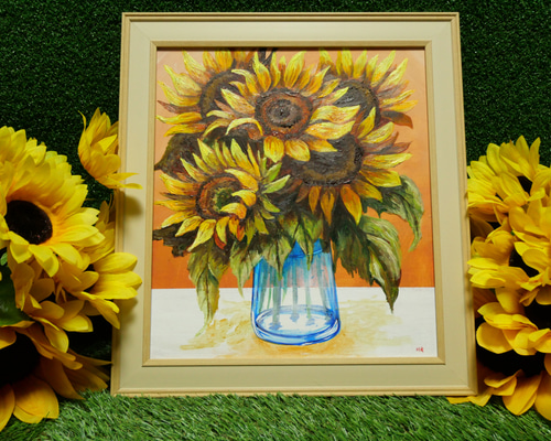 油絵　向日葵　直筆サインあり 油絵 向日葵 直筆サインあり 絵画 油絵 向日葵」の人気商品一覧