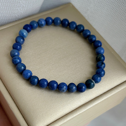 6.2mm 天然無処理 スギライト 希少 ブルー ブレスレット ブレスレット