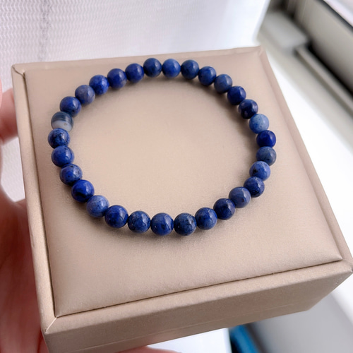 6.2mm 天然無処理 スギライト 希少 ブルー ブレスレット ブレスレット