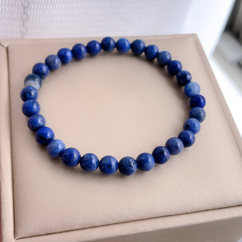 6.2mm 天然無処理 スギライト 希少 ブルー ブレスレット ブレスレット