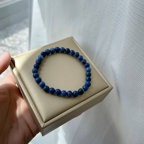 6.2mm 天然無処理 スギライト 希少 ブルー ブレスレット ブレスレット