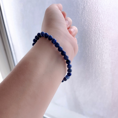 6.2mm 天然無処理 スギライト 希少 ブルー ブレスレット ブレスレット