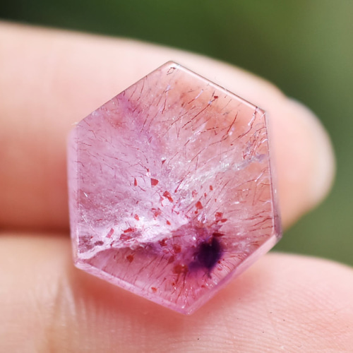 六芒星☆アメシスト入り☆レピドクロサイトインクォーツs839