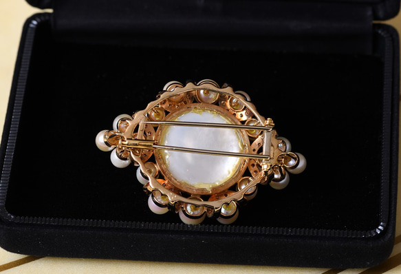 真珠の目（マベ・パールのデザインブローチ） 6枚目の画像
