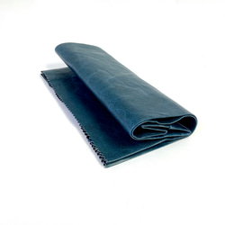 KAMIBUKURO(紙 袋) Lサイズ 国内本牛革製　ブルー 10枚目の画像