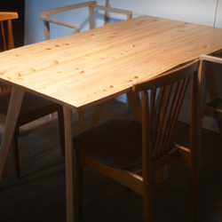 国産ひのきのカフェテーブル　2人用サイズ　オイル仕上げ　1台 6枚目の画像