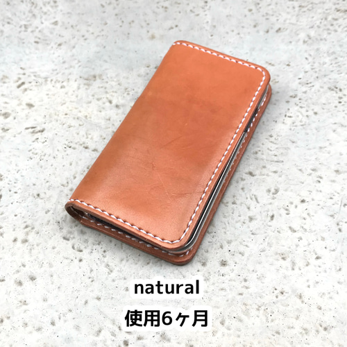 本革レザー ヌメ革 スマホケース 手帳型 iPhone Android - メルカリ