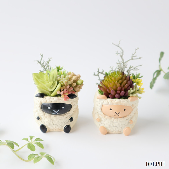 大きめ麻紐コーヒーカップ▫️フェイク多肉植物・フェイク