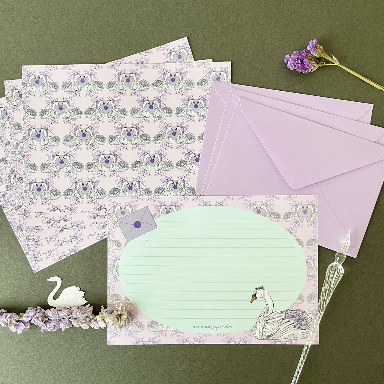 菫色の手紙 レターセット レターセット nemunoki paper item