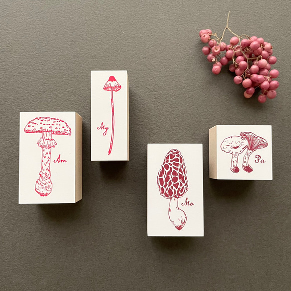 MUSHROOMS　スタンプ4個セット 4枚目の画像