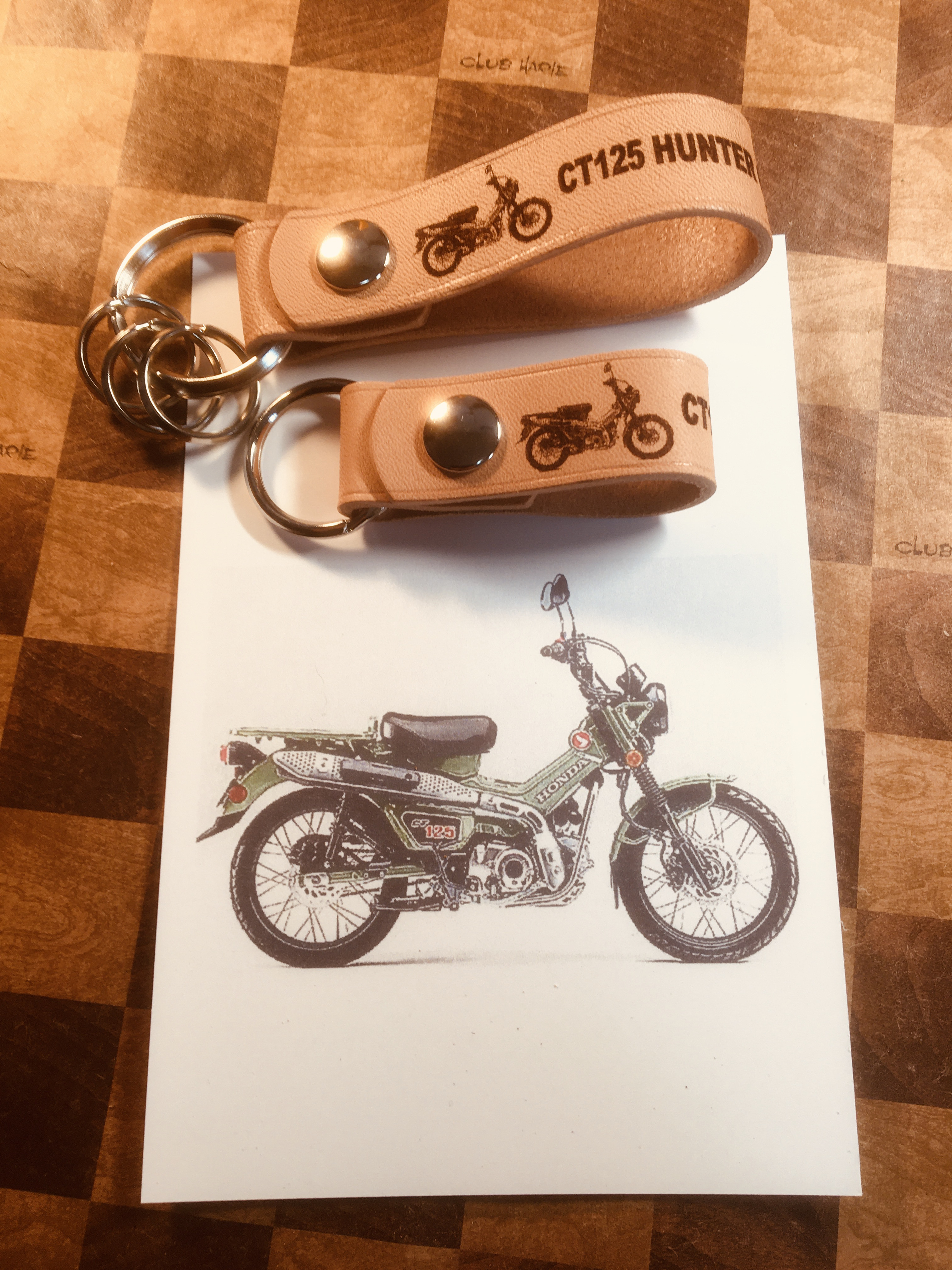 本革レザーキーストラップ CT125 ハンターカブ オリジナルレザー