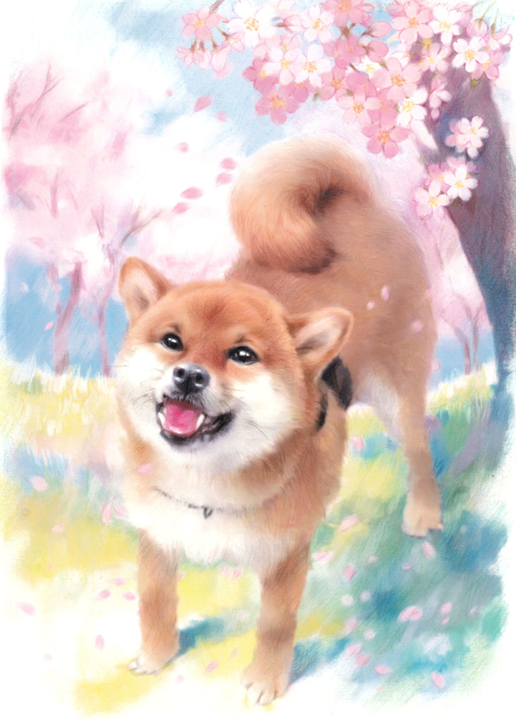 心に残る…ペット似顔絵 ☆色鉛筆手描き☆ ＃似顔絵オーダー #ペットの