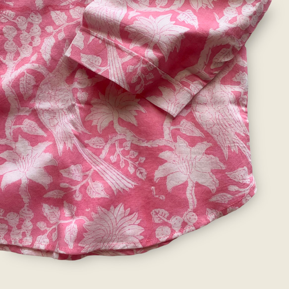インド綿 ブロックプリント パジャマ(長袖) 5枚目の画像