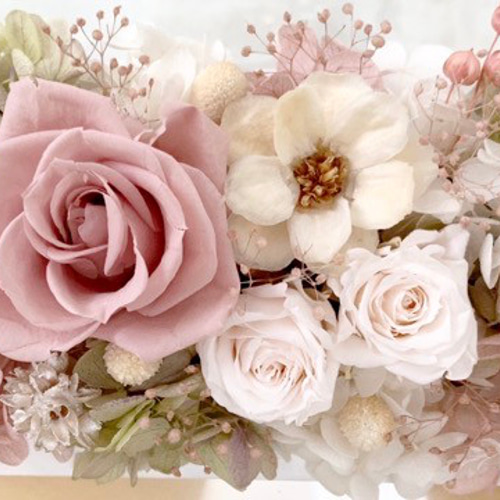 フォトフレーム専用クリアケース付き】大人可愛い ピンクのお花畑 写真