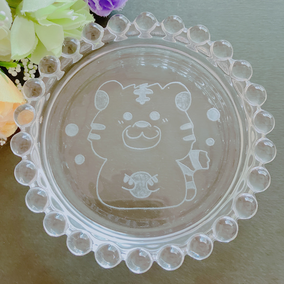 ハンドメイド ガラスリッツェン グラスリッツェン アクセサリー置き 耐熱ガラス食器 グラス コップ 3枚目の画像