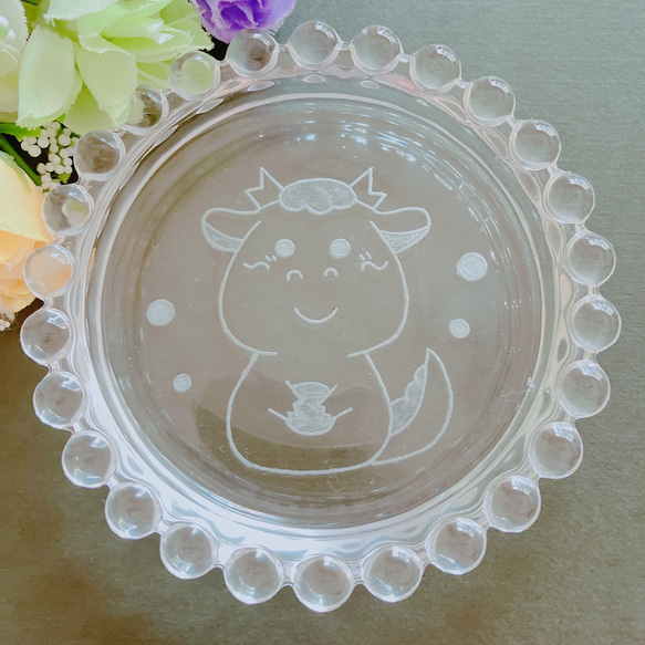 ハンドメイド ガラスリッツェン グラスリッツェン アクセサリー置き 耐熱ガラス食器 グラス コップ 5枚目の画像