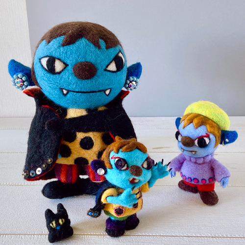 Howakero ほわケロ 羊毛人形（Ｌ）　伯爵　ドラキュラ君 ほわケロ 羊毛人形（L） 伯爵 ドラキュラ君