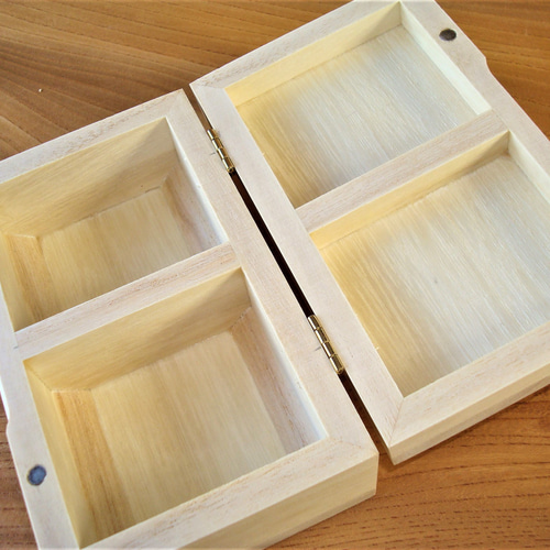 エサ箱 ワカサギ ハンドメイド 自作 桐キリ 2段式わかさぎ