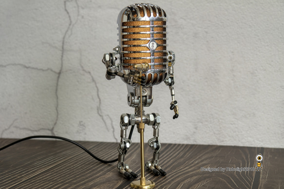 歌うマイクロボットランプテーブルランプ 2枚目の画像