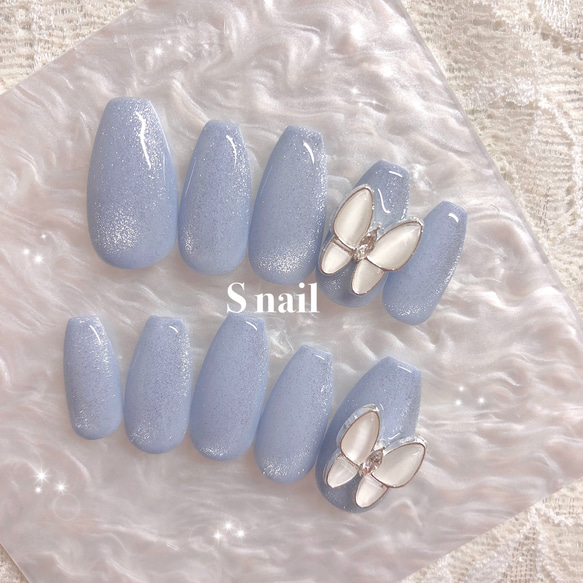 ネイルチップ オーダー ネイビー キルティング 韓国 マグネット フレンチ 青 人気順｜ブルー(青)/#キルティングネイルのネイルデザイン(2ページ目