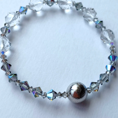 希少❣️鉄隕石/ギベオン隕石3カラーブレスレット/モルダバイトトッププレゼント付❣️ 希少❣️鉄隕石/ギベオン隕石3カラーブレスレット/モルダバイトトップ