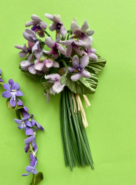 布花 薄紫のビオレブーケコサージュ