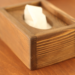 ポケットティッシュケース　卓上　（オークカラー） 4枚目の画像