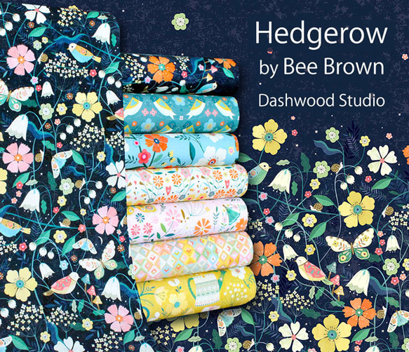 カットクロス Dashwood Studio Hedgerow 1835 Birds & Butterflies 7枚目の画像